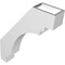 Ekena Millwork 3-in. W x 14-in. D x 18-in. H Pescadero Architectural Grade PVC Knee Brace BRCP03X14X18PEC - alternate 2